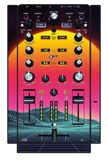 Akai Pro AMX Skin Synthwave Horizon